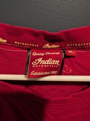 Indian Motorcycle Scout Red T-Shirt Mens XL Short Sleeve Graphic Tee Biker