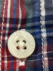 Men’s XL /TG Aeropostale NYC Short Sleeve Button Up Plaid Blue White Red Green