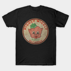 Retro Piggly Wiggly Style T-Shirt Vintage Pig Grocery Store Fan Gift Unisex Tee