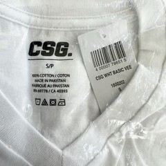 New CSG (3 Pack) Men’s White Basic Vee V-Neck T-Shirt 1800202