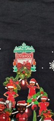 Liverpool FC Christmas Tree Players Crew Cut 2XLarge T Shirt 100% Cotton