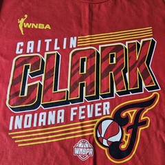 WNBA x Stitches Caitlin Clark Indiana Fever T Shirt Large Red 2025 Cotton NWT