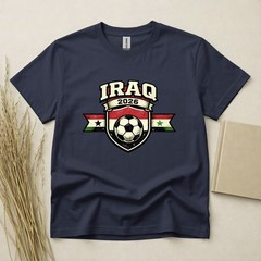 Iraq 2026 Football Fan T Shirt Soccer Supporters Gildan Cotton Family Top