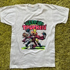 Vintage Keep On Truckin Tee Fruit of the Loom SMALL Paper Thin Single Stitch USA