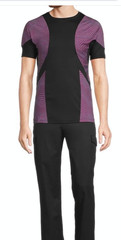 NWT- Murano Men’s 3XB Stretch Short Sleeve T.Shirt Black Purple Liquid Luxury