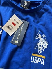 USPA POLO L/S Graphic T-SHIRT~Blue SZ XS
