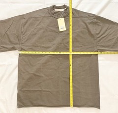 NWT MNML OVERSIZED Relax Raw Hem Tee Mens XS Crew Neck T Shirt Muddy Grey Trendy