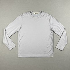 Merino Tech Base Layer Shirt Men’s M Gray Wool Blend Stretch Long Sleeve Hiking