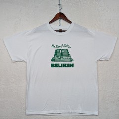 VTG Fruit of the Loom T-Shirt Men’s XL White Belikin Beer Belize Paper Thin Y2K