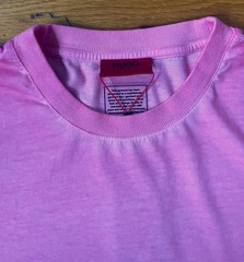 HUGO BOSS DAUBER Regular Fit PINK Stretch Cotton mens T-shirt MEDIUM