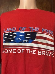 NWT Vintage 90’s Murina USA Land Of The Free Home Of The Brave Red Shirt Size XL