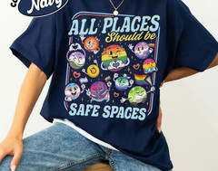 Pride Month Planets Shirt All Places Should Be Safe Spaces Tshirt