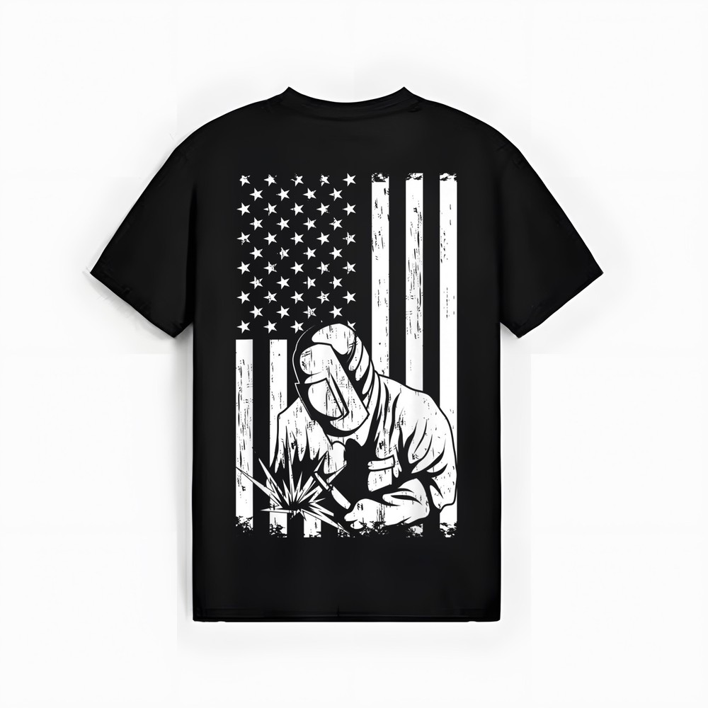 Welding Independence Day Patriotic Welder Metal Fabrication T-Shirt