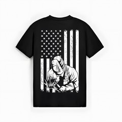 Welding Independence Day Patriotic Welder Metal Fabrication T-Shirt