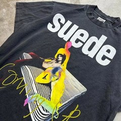 Vintage Suede rock band tour short sleeve black color classic shirt S-5XL