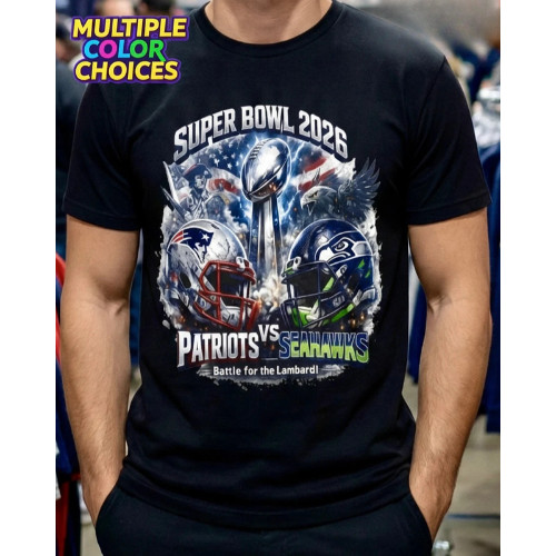 2026 Big Football Showdown Shirt Seattle vs New England Game Day Tee