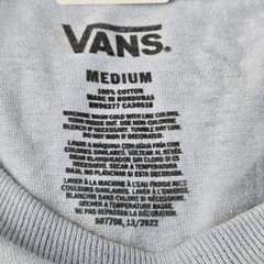 Vans Men Shirt MEDIUM Light Blue Graphic Rabbit Record Logo Regular Fit
