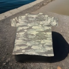 Woodland Camo Shirt XL Cherokee Camouflage Vintage EUC Ringer