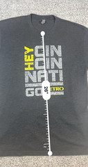 Next Level Apparel Men’s T-Shirt “Hey Cincinnati Go Metro” L Large Gray Tee