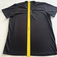 Cotton On Garments Henley Tee T Shirt Mens L Black V‑Neck Buttons Front Soft