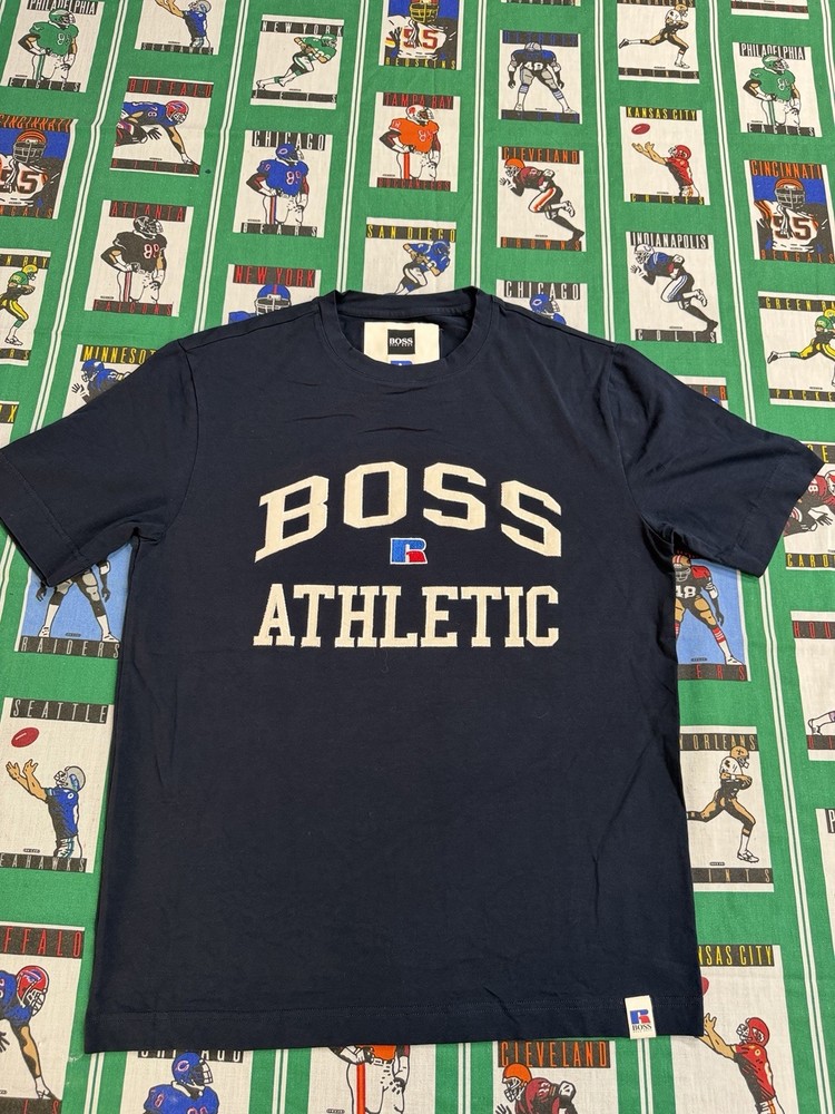 BOSS Hugo Boss x Russell Athletic Graphic Logo Navy Men’s S Crew Neck T-Shirt