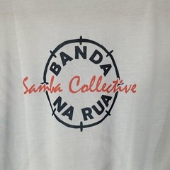 Mens BANDA NA RUA T Shirt Top Medium SAMBA HONLEY White