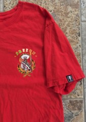 Sullen Art Rockabilly Ray Red Adult Large T-Shirt Mexican Skeleton Bandit NWOT