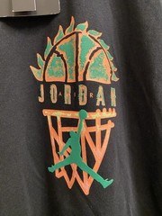 Air Jordan DNA Hoop on Fire Double Sided Tee Sz Large Black Standard Fit NWT