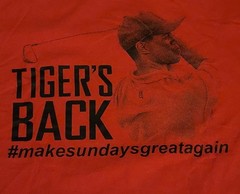 Golf Tiger Woods #makesundaysgreatagain Promotional T-Shirt Men’s Size-Large