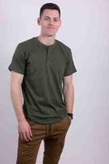Men’s Short Sleeves Henley T-shirt