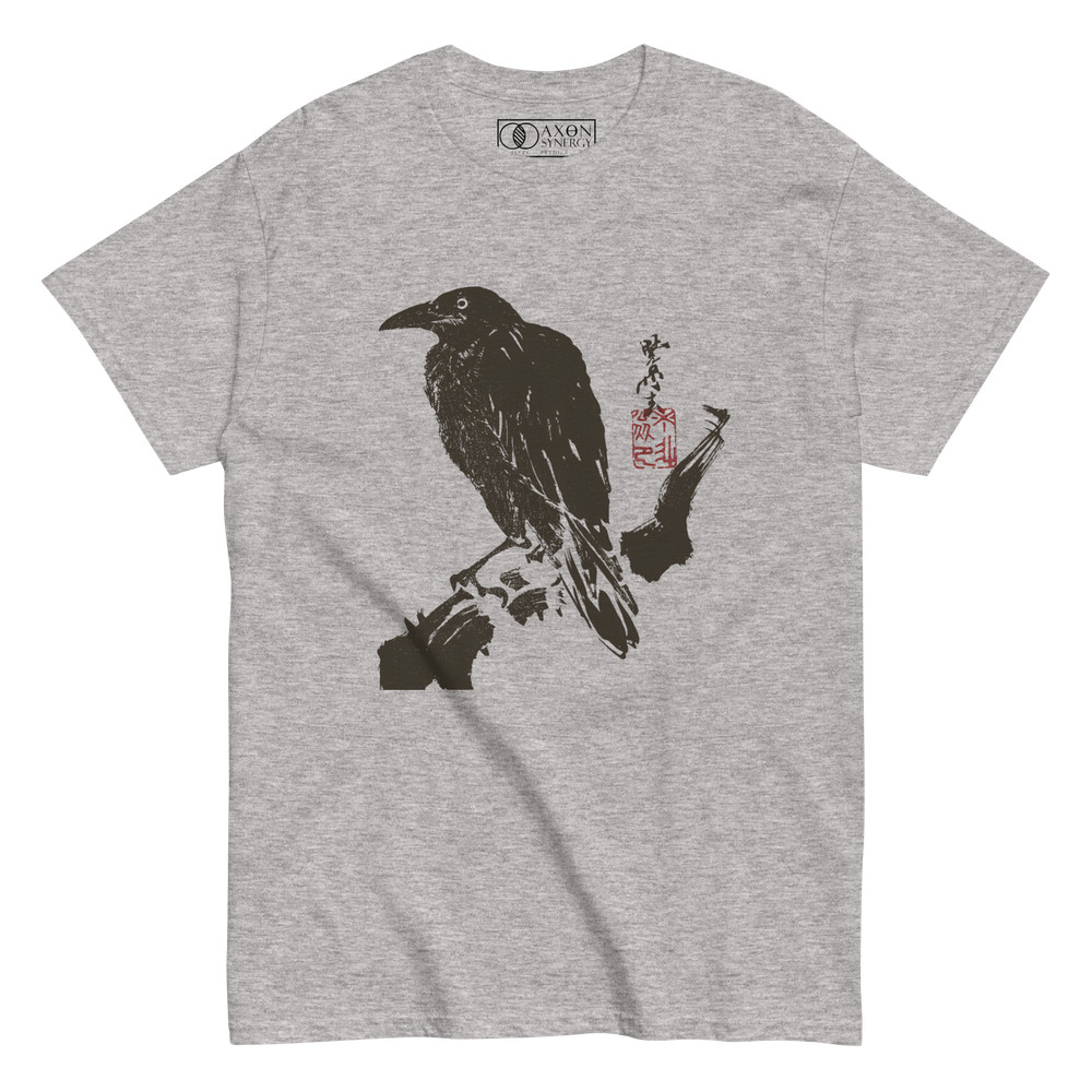 Crow on Branch T-Shirt Kawanabe Kyōsai (Japanese, circa 1875)