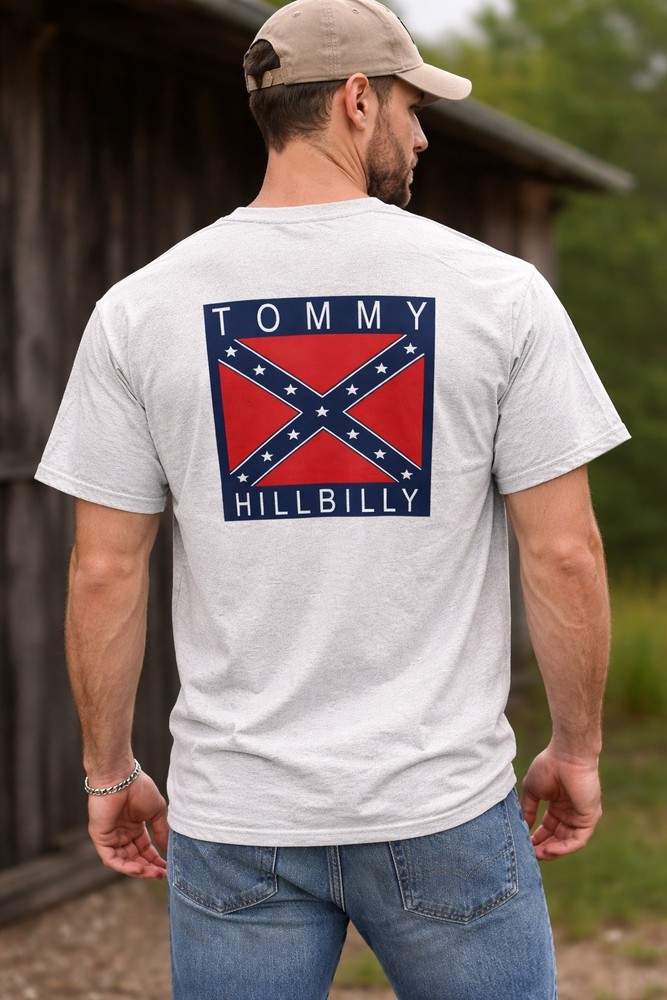 Tommy Hillbilly T-shirt. Grey. Size Xlarge