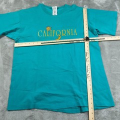Vintage California Shirt Mens XL Green Single Stitch Sun All Day Fun All Night