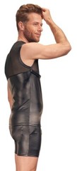 NEK Chest Vest Top w Matte Look Soft Stretchy Powernet Harness