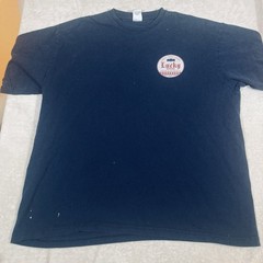 Lucky Brand Shirt Mens One Size Him 2XL Black Logo Graphic Look Your Best *Spots