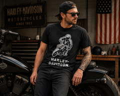 Harley-Davidson Racing Men’s #1 T-Shirt, Black – 99021-20VM