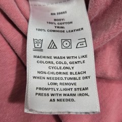 Pendleton T Shirt XXL Mens Pink Cowhide Leather Trim Pocket Short Sleeve Cotton