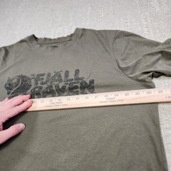 Fjallraven Shirt Men Large Green Lush Logo Tee Hiking Gorpcore Outdoor Trek