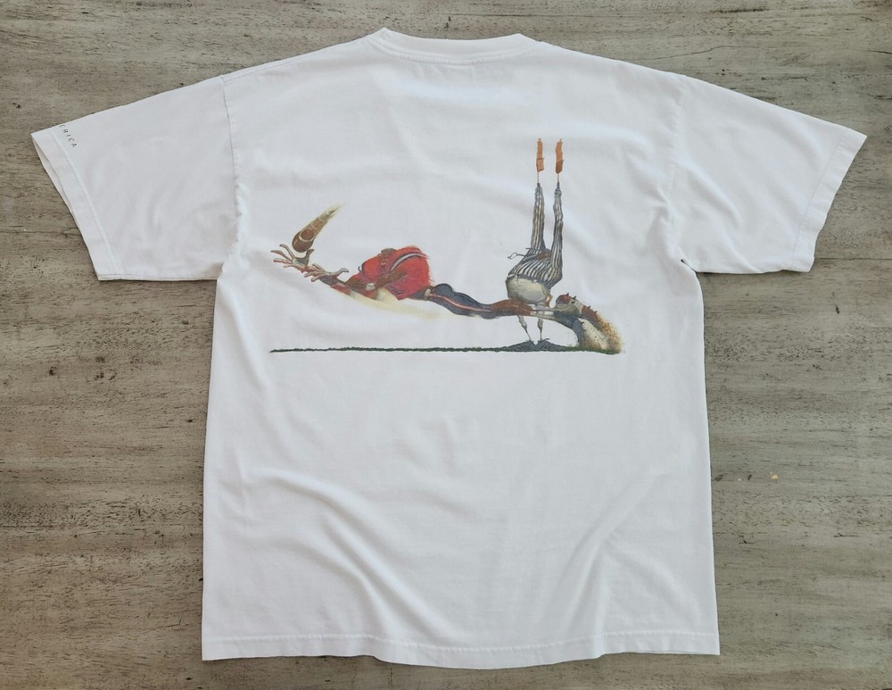 Vintage 90s Core America Hands Football Art T-shirt Sz XL Unique Sports Tee NFL