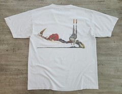 Vintage 90s Core America Hands Football Art T-shirt Sz XL Unique Sports Tee NFL