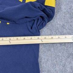 Soffe Vintage Navy Logo Long Sleeve T-Shirt Fits Men’s Size Large Blue Yellow