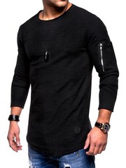 Zonbailon men’s t-shirt solid color crew neck moisture wicking quick dry t-shirt