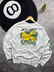 WU-TANG Hype Rare Big DragonLogo Streetwear White Longsleeve Unisex M Size