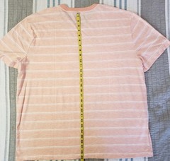 St. John’s Bay Men’s Pocket T-Shirt XXL Peach Heather Striped Short Sleeve NWT