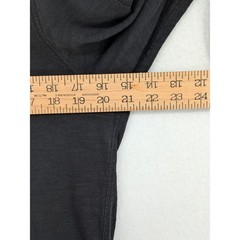 Vince Garment Dyed Henley Shirt Mens Medium Black Long Sleeve Pima Cotton Peru