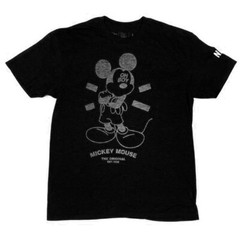 Neff Mens Mickey Mouse Relax Crew Neck T-Shirt Short Sleeve Tee Black Large New