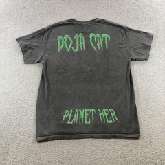 Doja Cat Shirt Mens Medium Black Planet Her Tour Tee Rap Hip Hop Graphic Flame