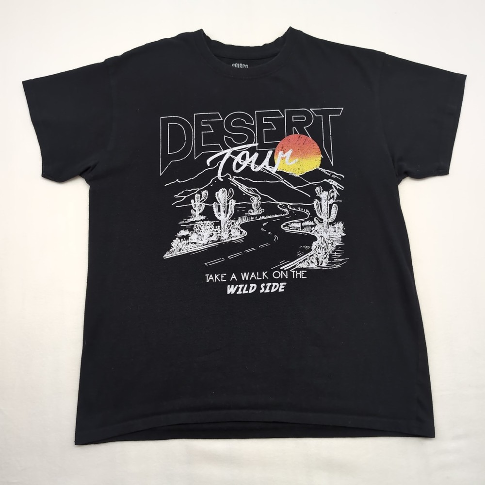 Large Desert Tour “Take A Walk On The Wild Side” Black Short Sleeve Shirt Band