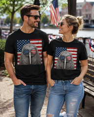 Retro Kiwi Bird Shirt 4th of July US American Flag Patriotic T-Shirt