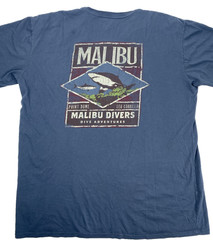 Techstyles Men’s XXL Lightweight Graphic T-shirt Malibu Divers